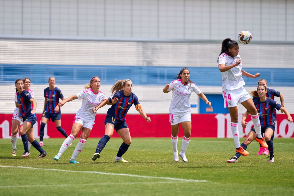 El partido entre el Madrid CFF F y el Barça F (Diego Souto / Getty Images)