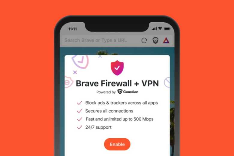 Brave ofrece VPN de pago en su navegador móvil