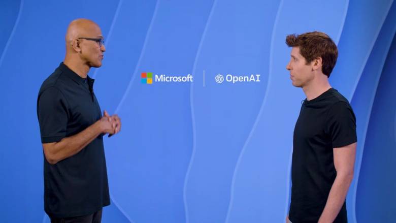 Satya Nadella (Microsoft) y Sam Altman (OpenAI)