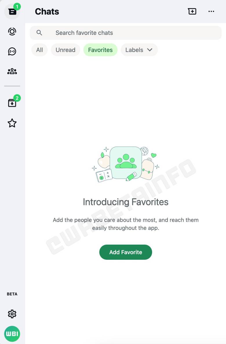 Contactos favoritos, la nueva función de WhatsApp para web.