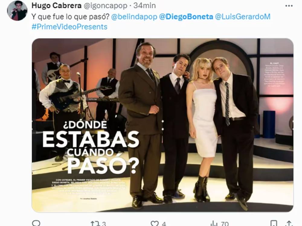 En la serie participan grandes talentos como Belinda que interpretará a Paola Durante, Diego Boneta como Jorge Gil, Luis Gerardo Méndez.