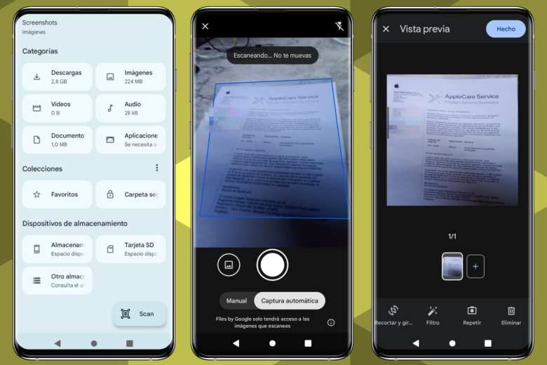 Files de Google esconde una herramienta para escanear documentos desde Android