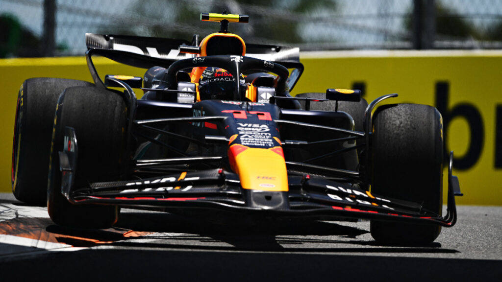 Checo Pérez confiesa problemas con las llantas suaves en la mini qualy del GP de Miami