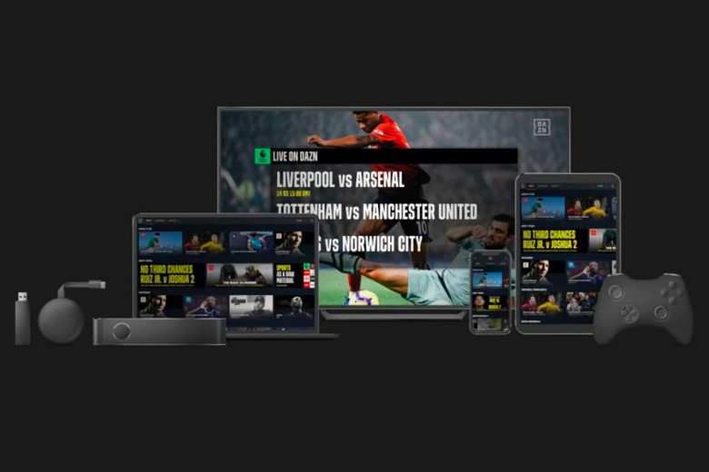 DAZN en varios dispositivos