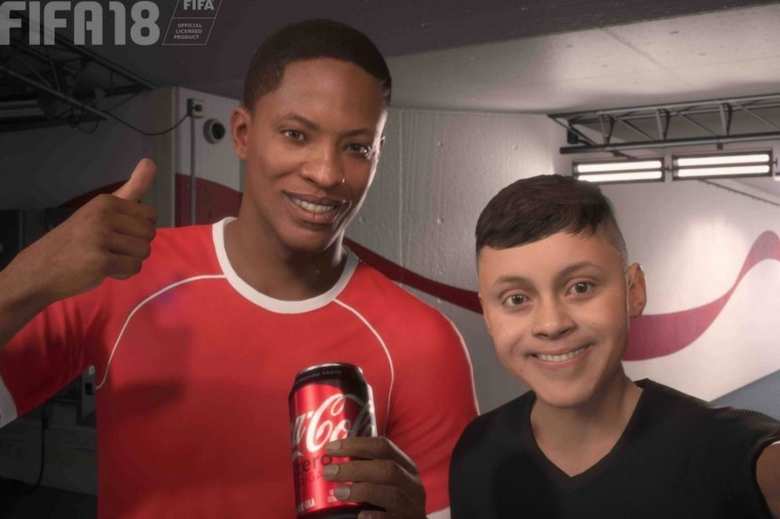 FIFA 18 anunciando Coca-Cola