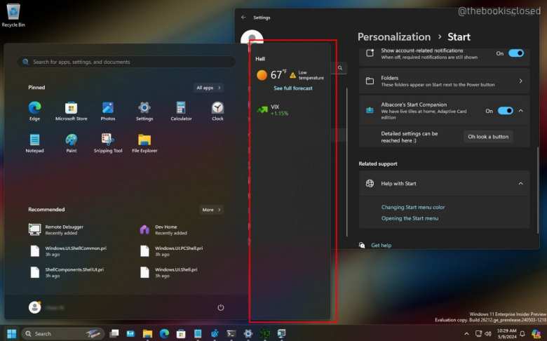 Live Tiles recargados en el menú de inicio de Windows 11