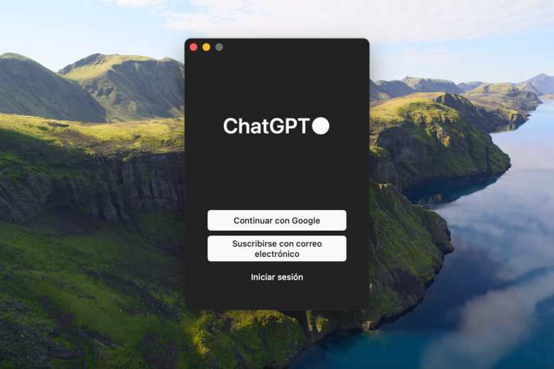 Para utilizar ChatGPT para Mac necesitas una cuenta de usuario, gratuita o de pago