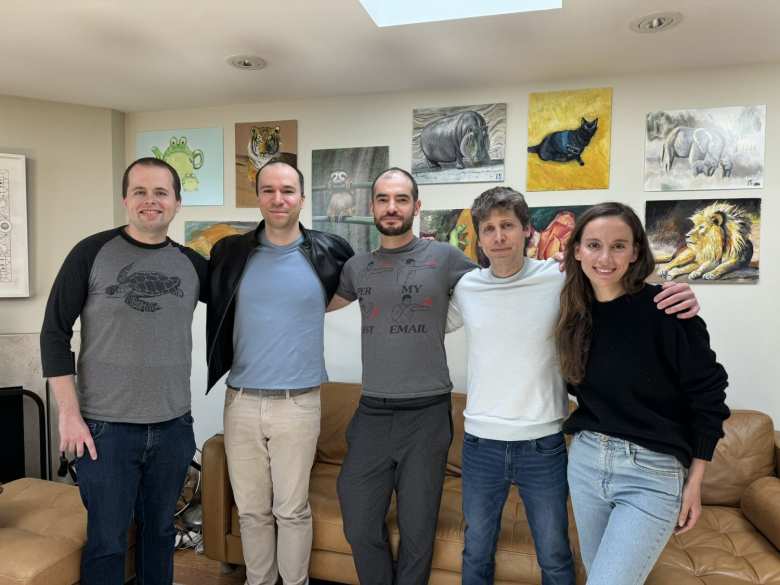 Ilya Sutskever, Sam Altman, Greg Brockman y Mira Murati