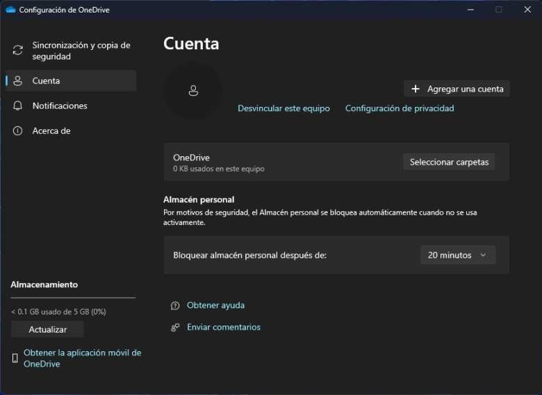 Configuración de OneDrive en Windows 11