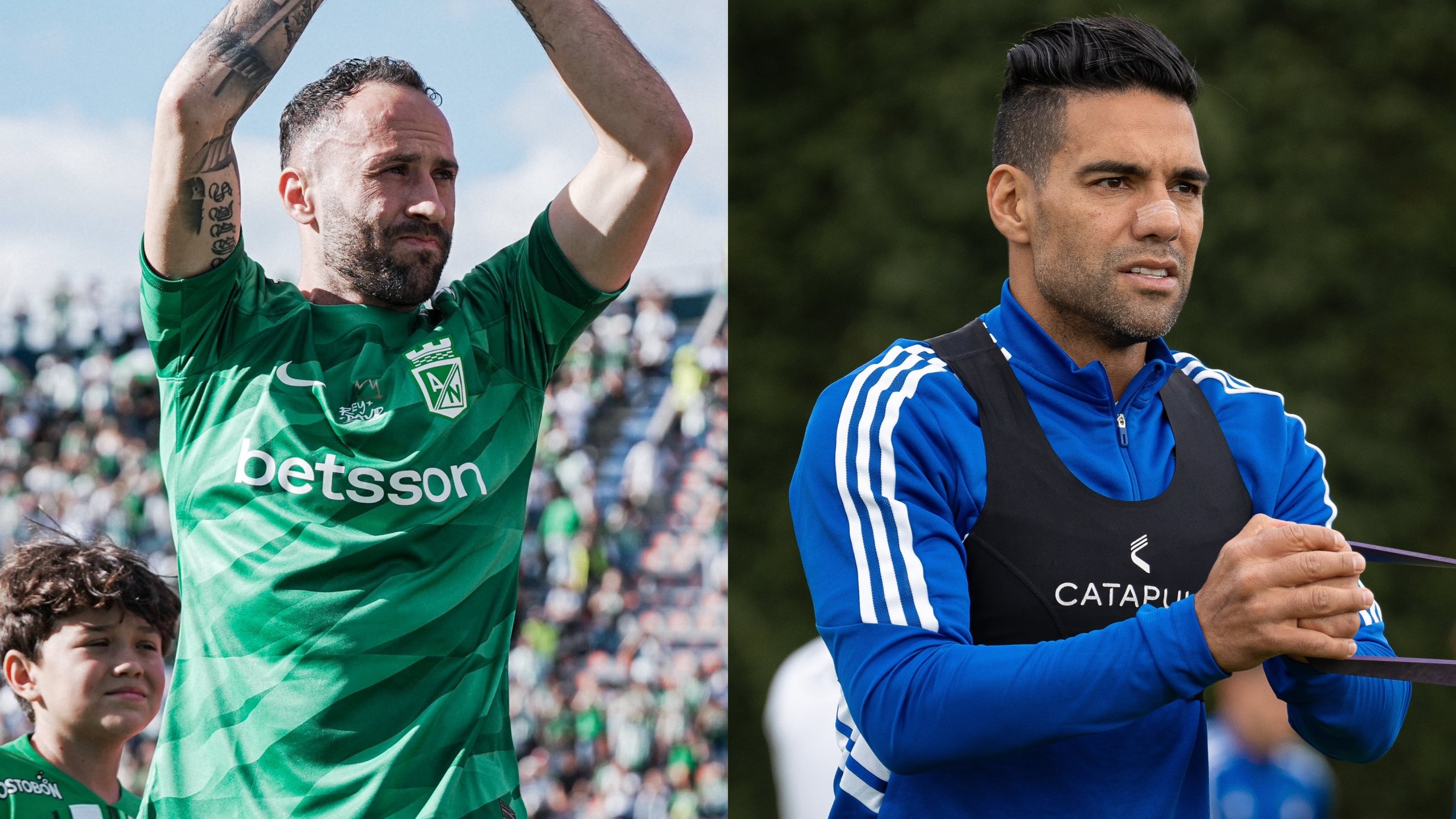 El clásico del fútbol colombiano tiene entre la nómina de convocados a dos referentes del fútbol colombiano: David Ospina y Radamel Falcao - crédito Atlético Nacional y Millonarios FC