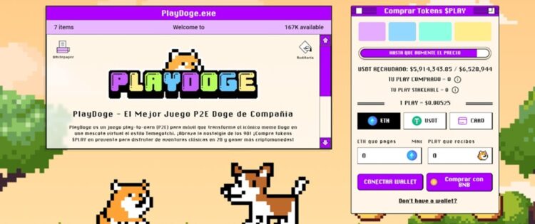 Captura de pantalla del juego play to earn PlayDoge.