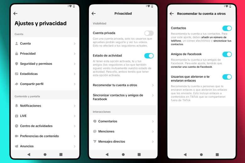 Hay muchas cosas que puedes hacer para proteger tu privacidad en TikTok