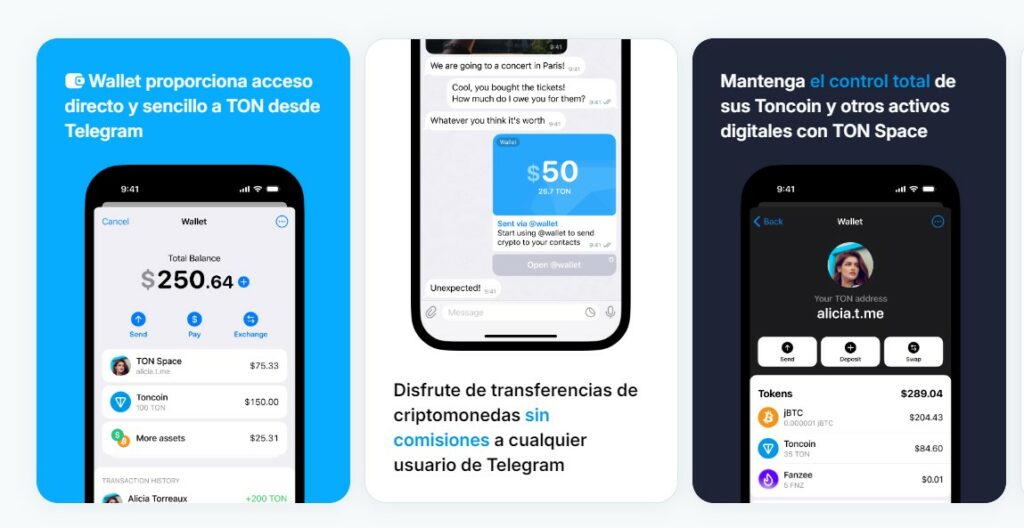 La wallet de Telegram admite Toncoin