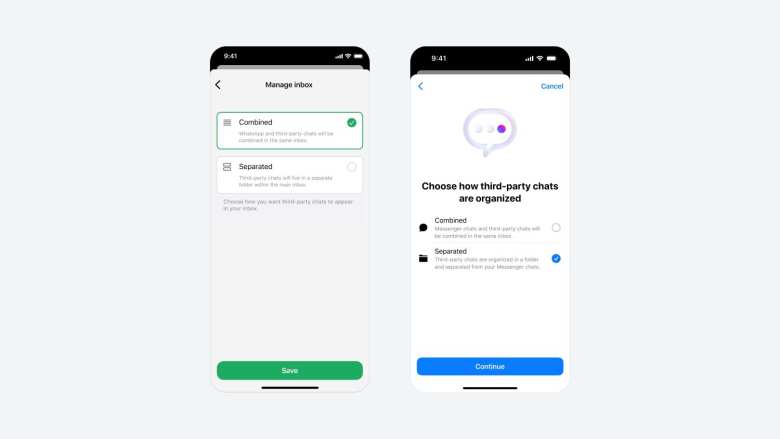 WhatsApp y Messenger simplificarán la gestión de mensajes desde apps de terceros | Interoperabilidad