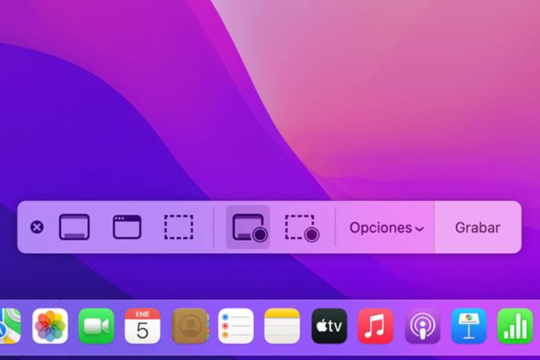 Grabar pantalla en macOS