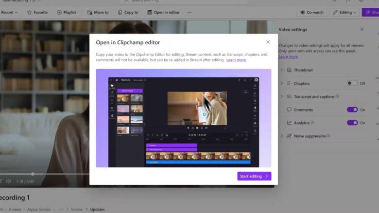 Editar video en Clipchamp