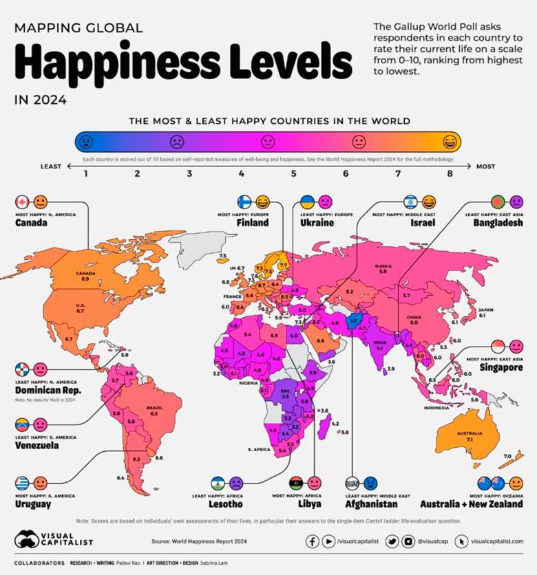 países más felices