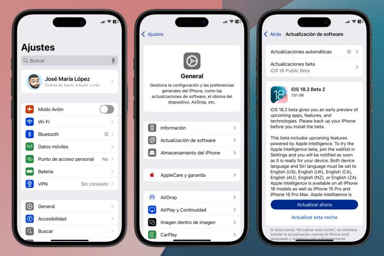 Actualizar iOS 18.2