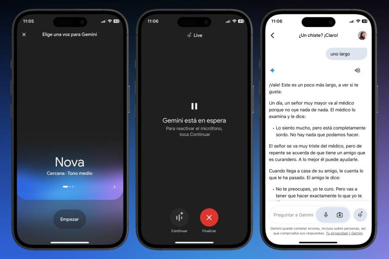 Gemini Live para iPhone