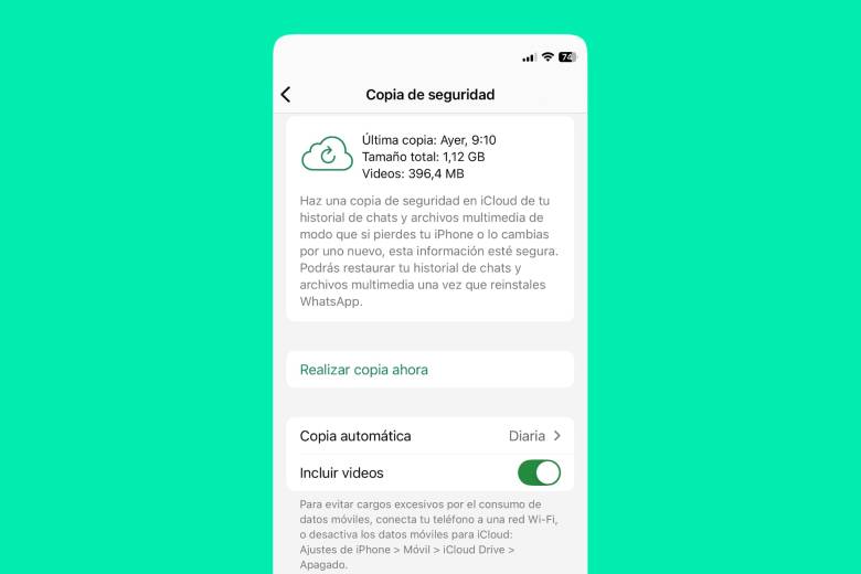 Restaurar mensajes eliminados de WhatsApp