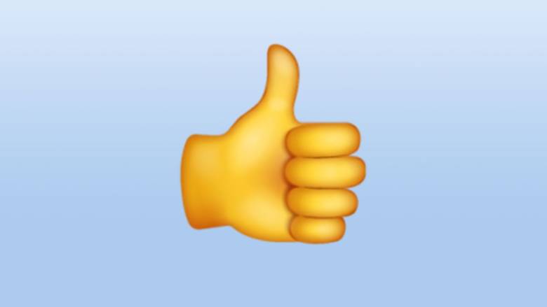 Emoji pulgar hacia arriba whatsapp