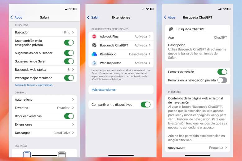 Buscar con ChatGPT en Safari para iPhone