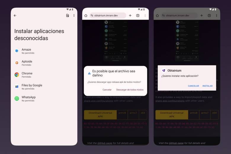 Instalar Obtainium, la alternativa a Google Play Store de código abierto y gratuita