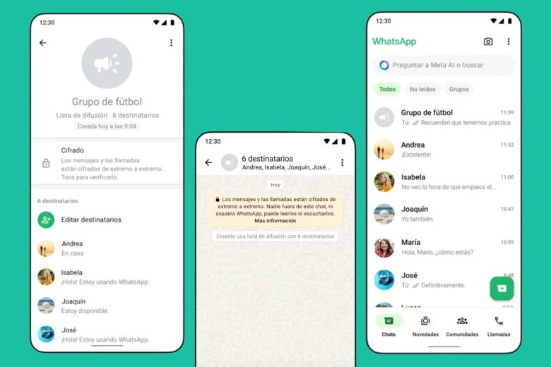 Listas de difusión de WhatsApp