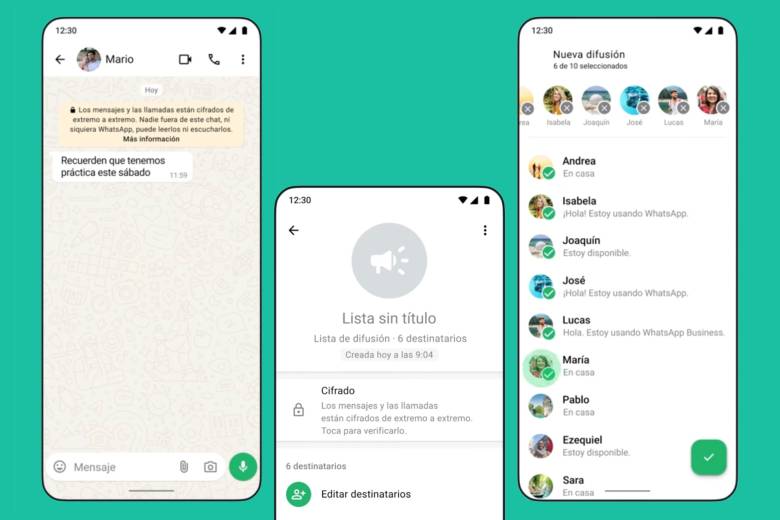 Listas de difusión de WhatsApp