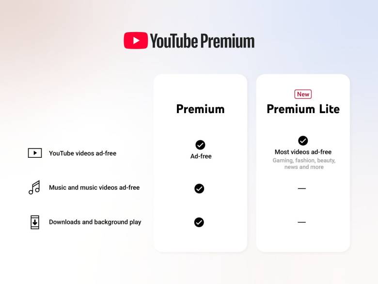 YouTube Premium Lite